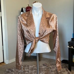 Champagne Cheetah Print Top